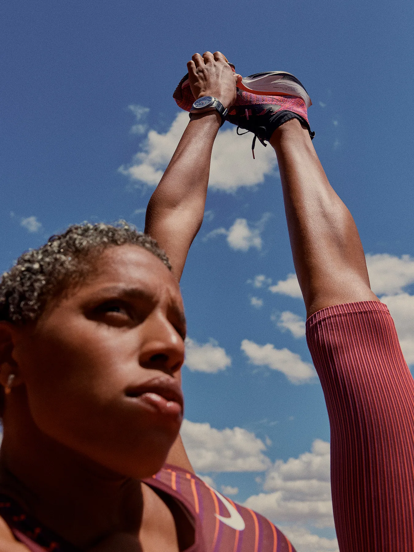 WORLD CHAMPION TRIPLE JUMPER YULIMAR ROJAS PHOTOGRAPHED BY NEIL BEDFORD WEARING OMEGA AND NIKE 2022