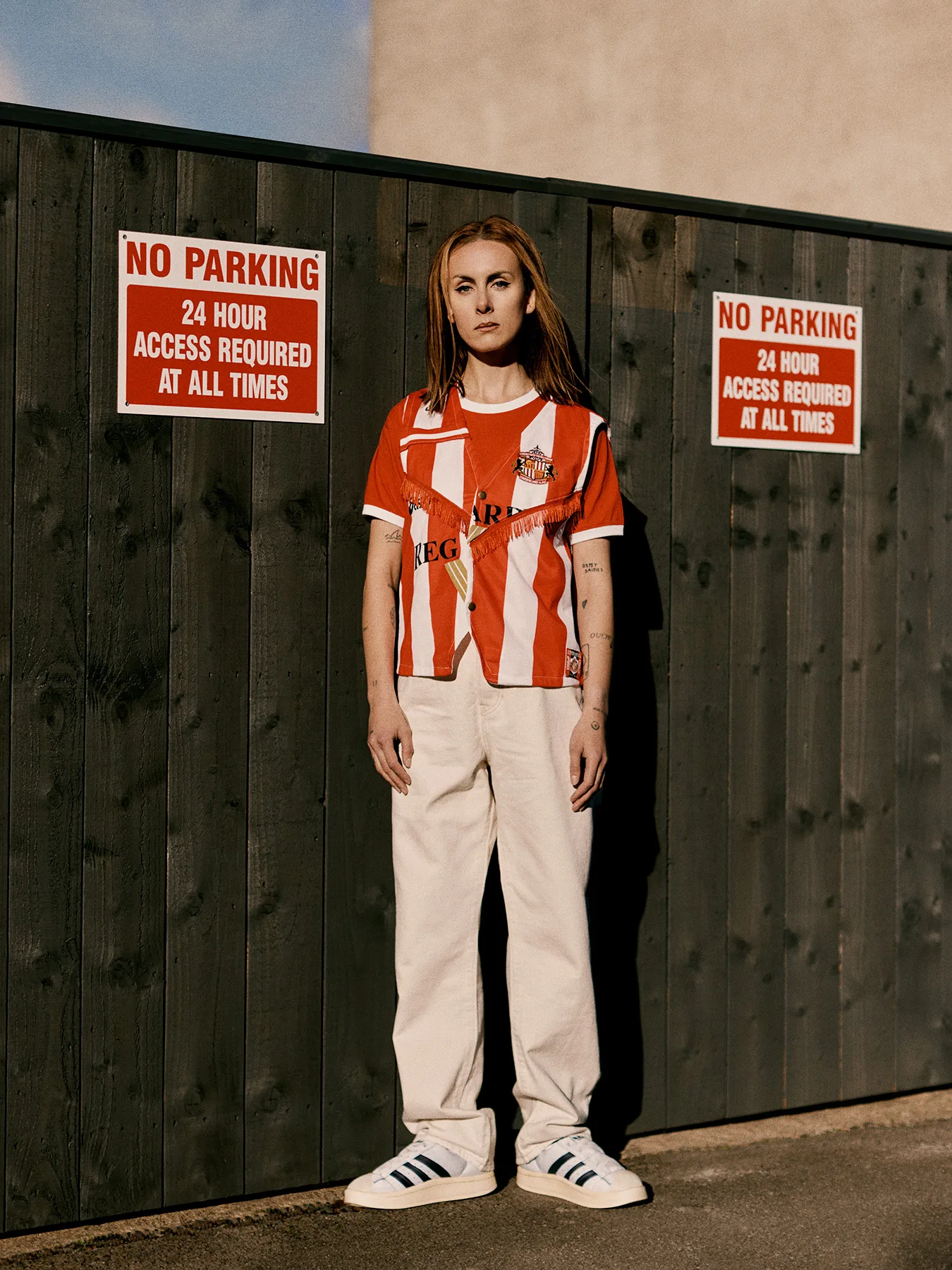 Customised football shirts photographed in North Yorkshire. Leeds United, Everton and Sunderland football shirts have been reworked to make new garments.