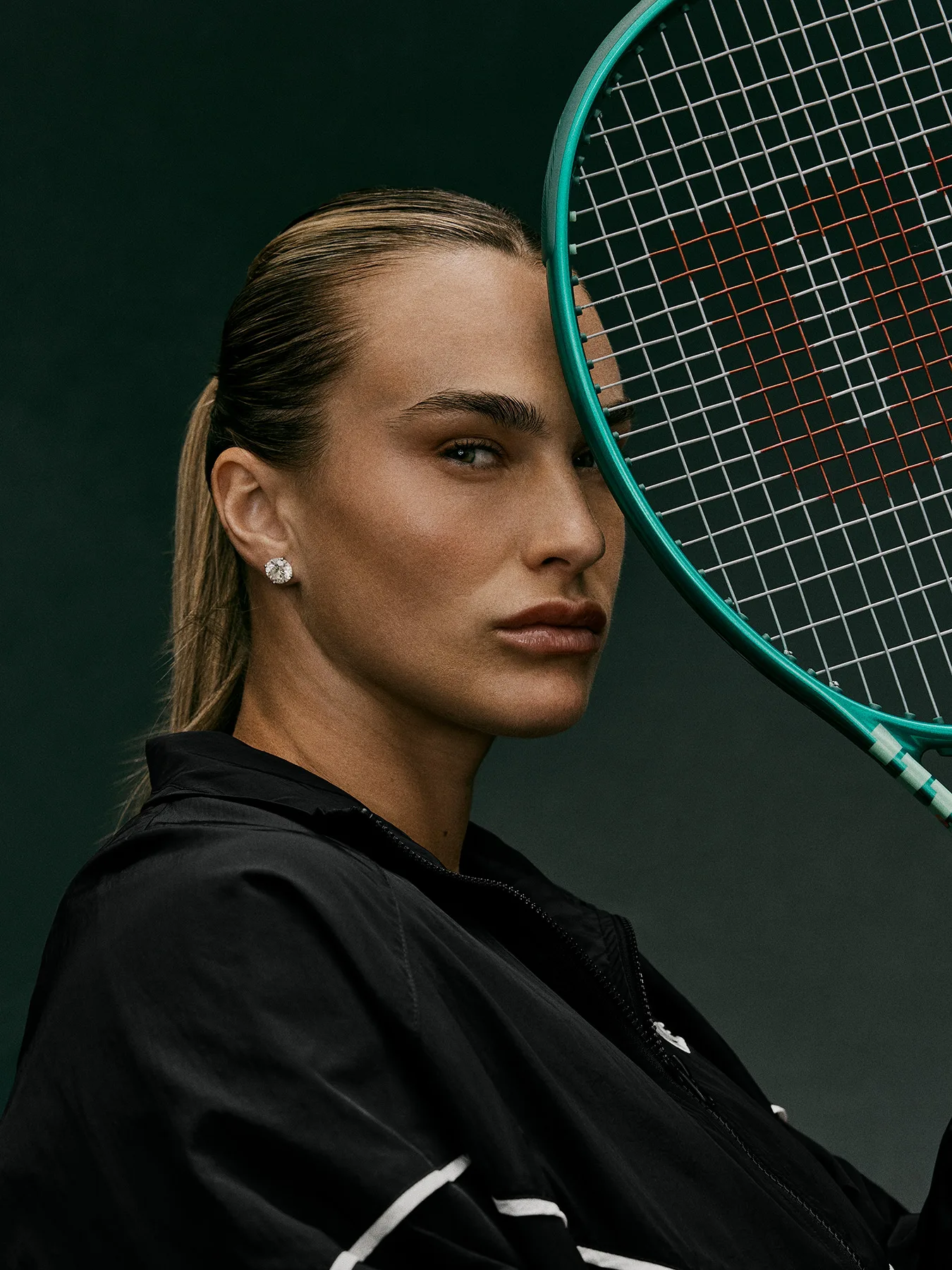 Aryna Sabalenka World number one 1 female tennis champion with a Wilson Blade tennis racket
