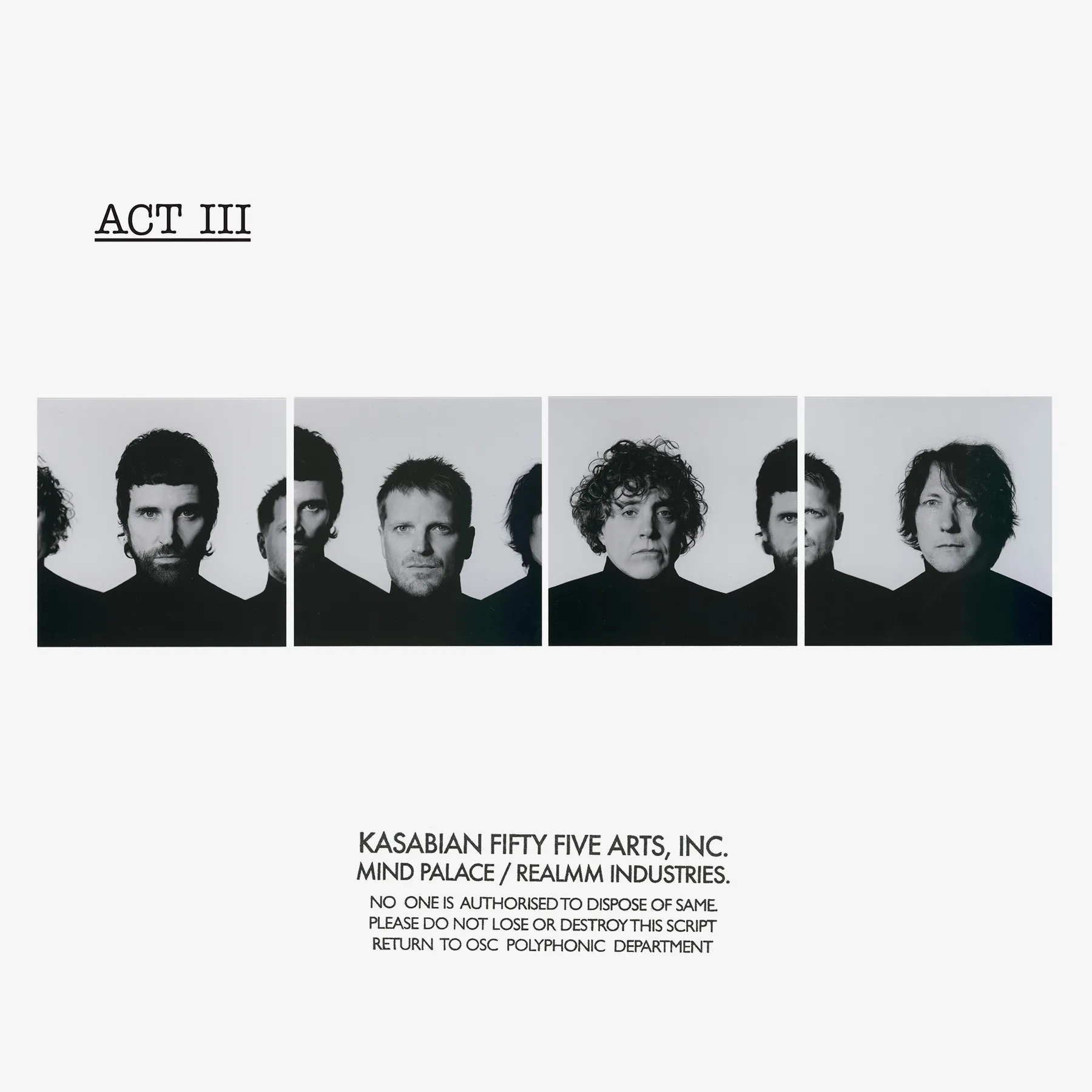 Kasabian ACT III album artwork for Sony Columbia