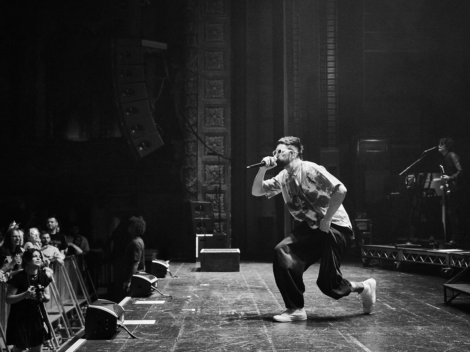 Neil Bedford photographer Kasabian Australia Tour 2025 black and white gig music photography and portraiture