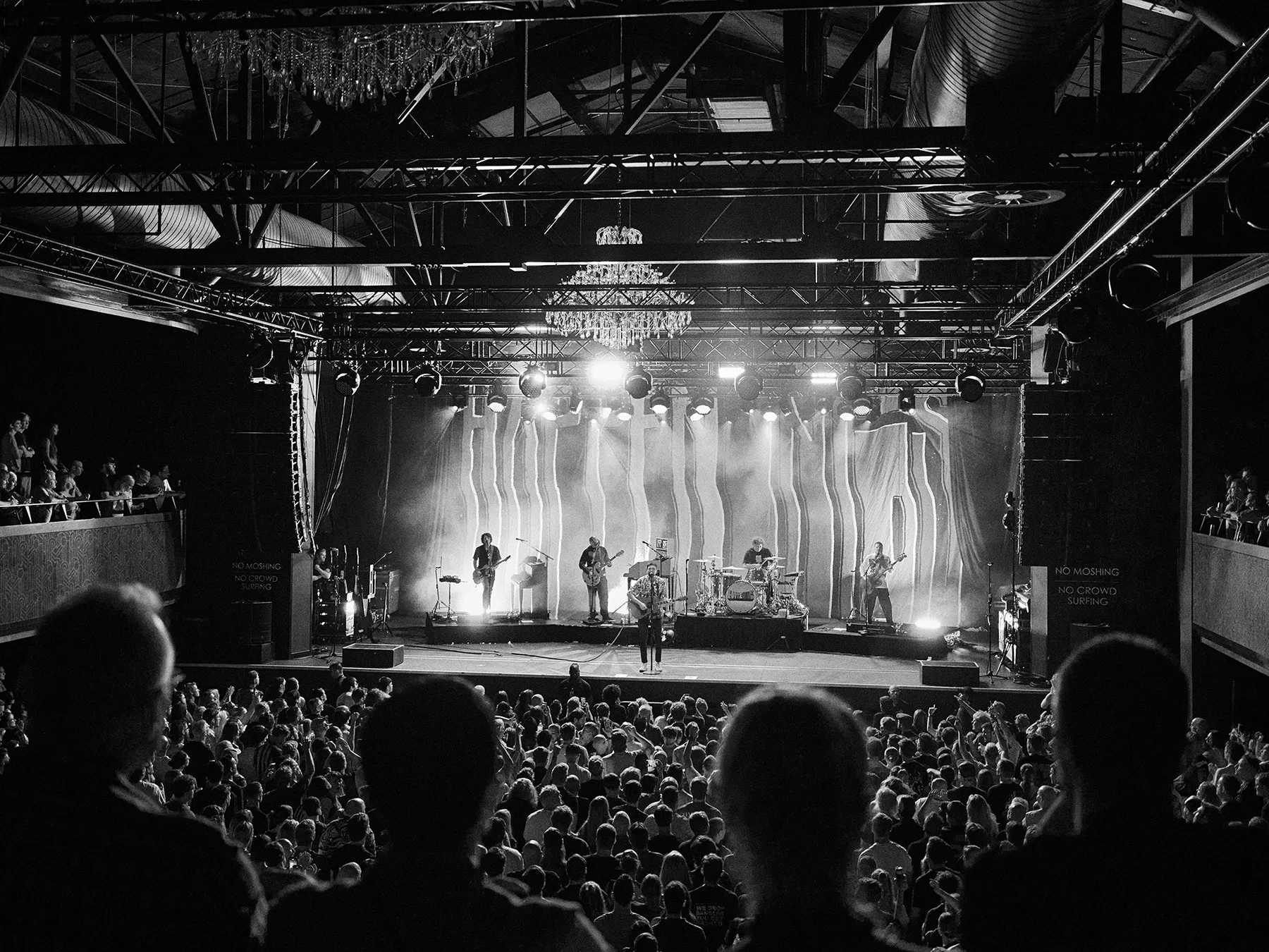 Neil Bedford photographer Kasabian Australia Tour 2025 black and white gig music photography and portraiture