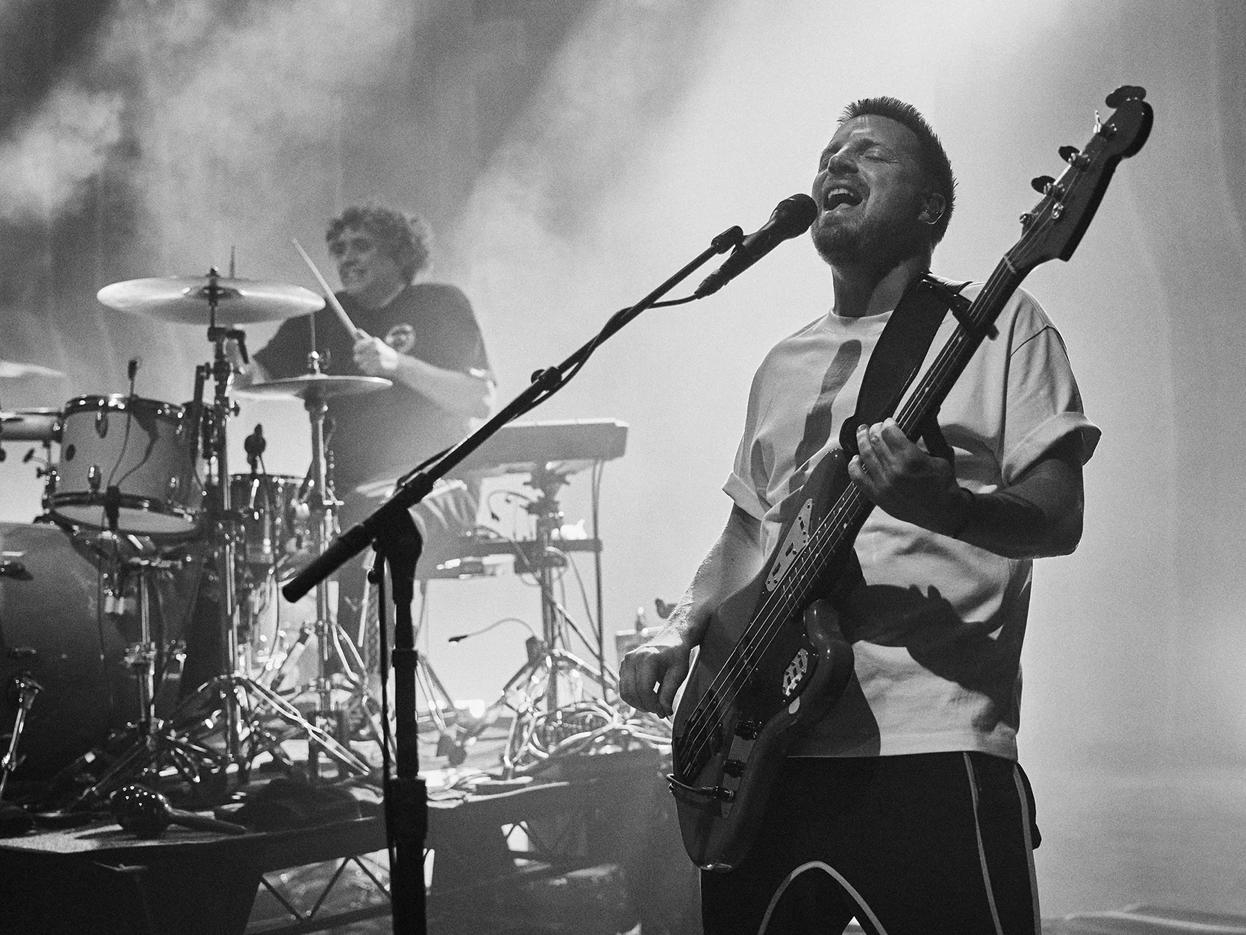 Neil Bedford photographer Kasabian Australia Tour 2025 black and white gig music photography and portraiture