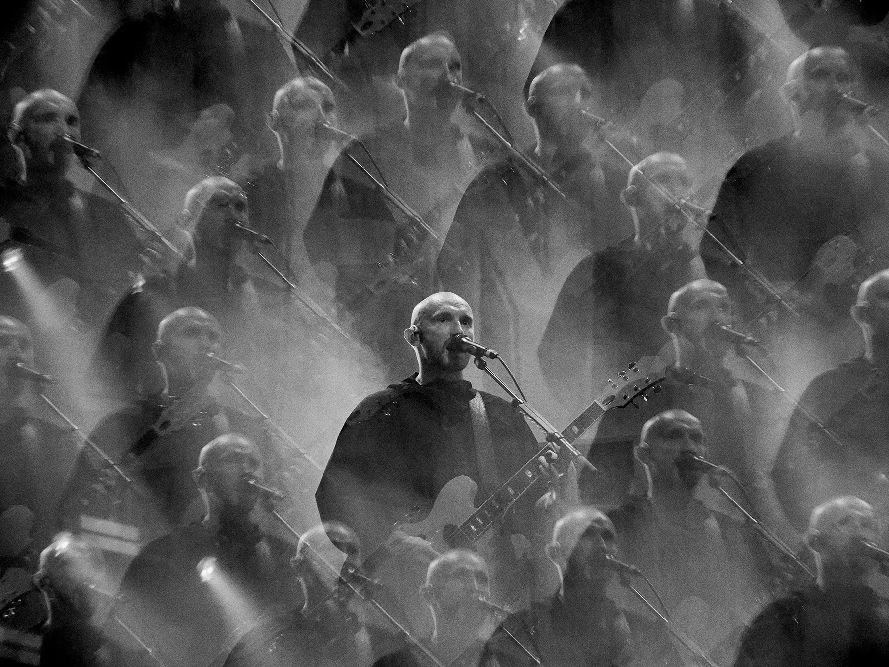 Neil Bedford photographer Kasabian Australia Tour 2025 black and white gig music photography and portraiture